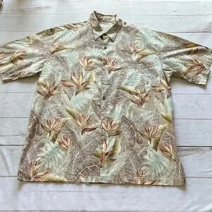 Tori Richard Honolulu Mens Tropical Aloha Short Sleeve Shirt Size L Vint…